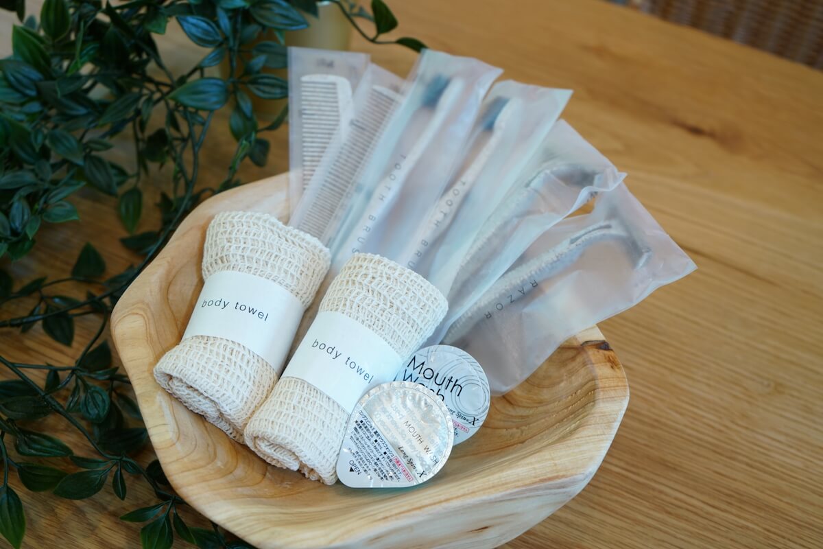 バイオマス製品シントワールド「エコアメニティシリーズ」を使用 長野 軽井沢 コテージ